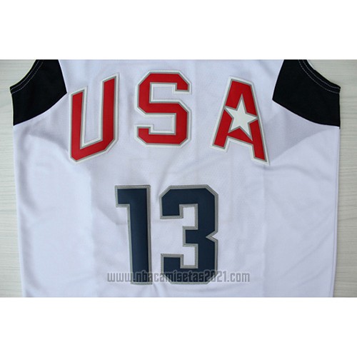 Camiseta USA 2008 Paul #13 Blanco